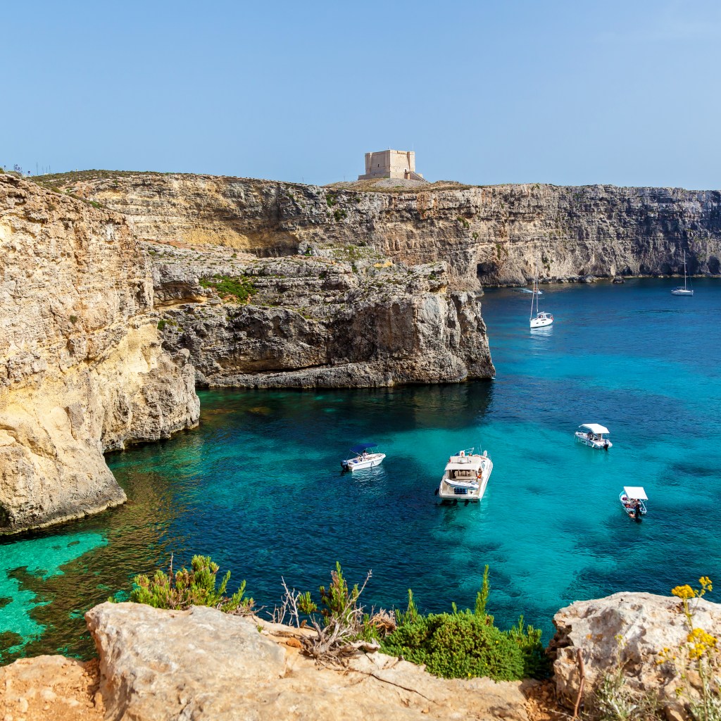 Crystal Lagoon Malta sea caves snorkeling