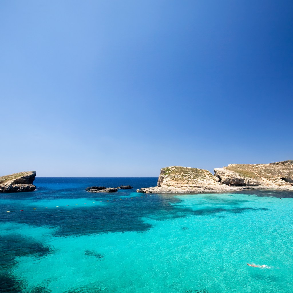 Sailing boat during Comino boat tours in Malta