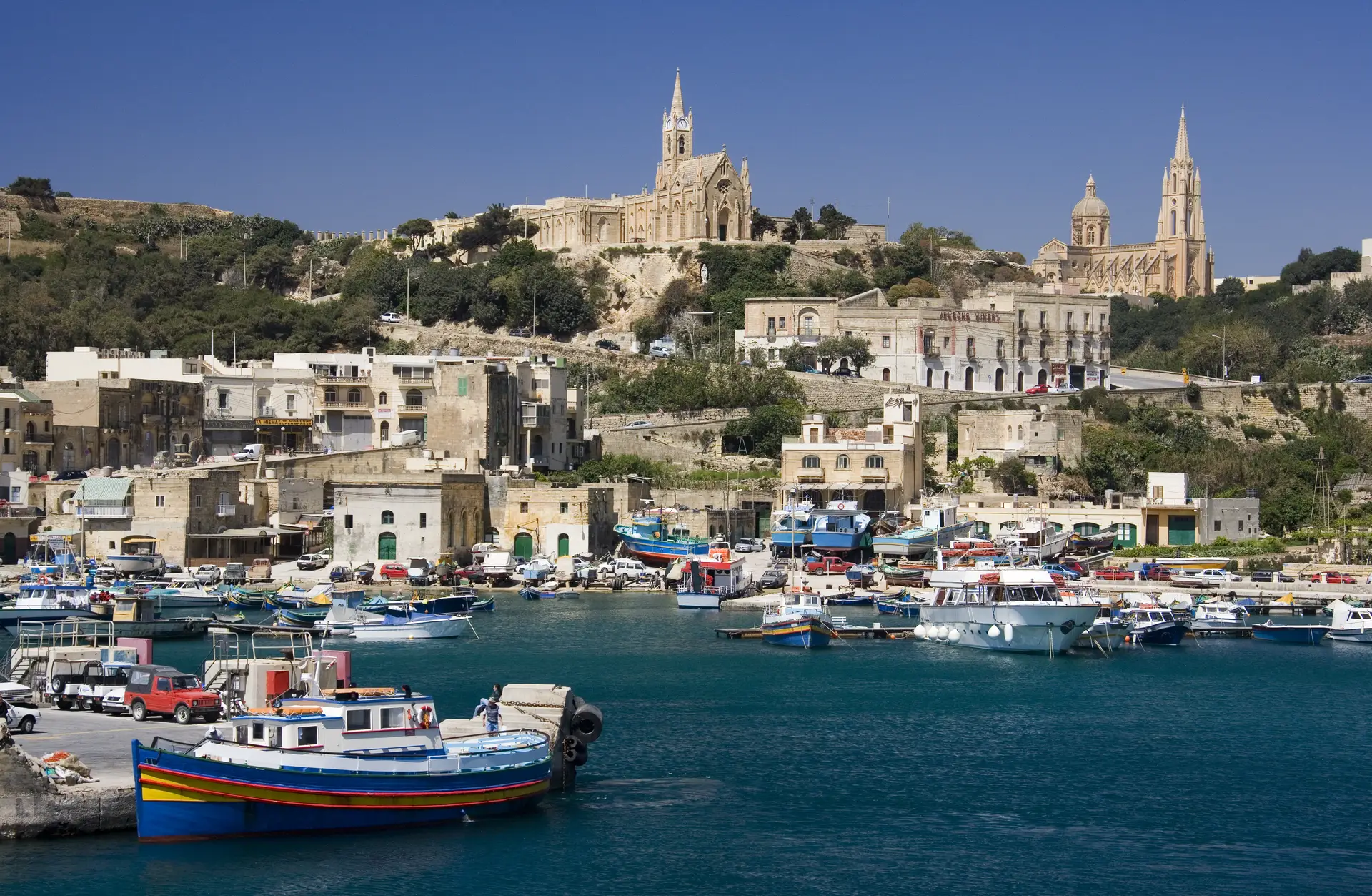 Mgarr Harbour Gozo marina boats