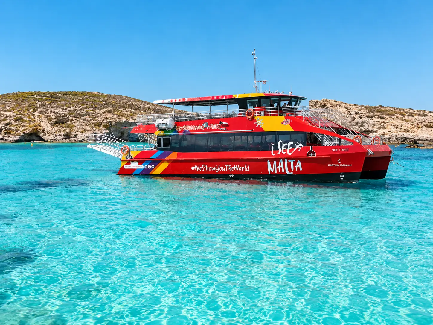 Hop-on hop-off ferry to Blue Lagoon, Comino and Gozo